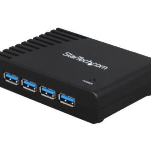 StarTech.com ST4300USB3 4 Port USB 3.0 Hub - 4 x SuperSpeed USB 3.0 - Black - Compact - USB 3 Hub - USB Splitter - Powered USB 3.0 Hub - USB Extender