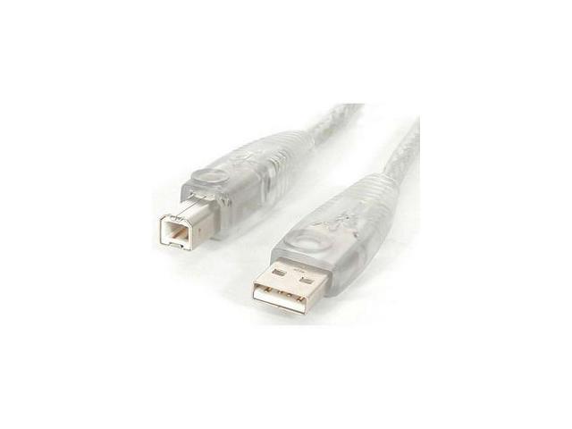 StarTech.com USB2HAB15T 15 ft. Transparent USB 2.0 Cable A-B M/M