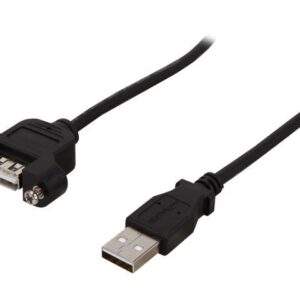 StarTech.com USBPNLAFAM3 Panel Mount USB Cable A to A Black