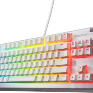 SteelSeries Apex 3 TKL RGB Gaming Keyboard — Tenkeyless Compact Form Factor — 8-Zone RGB Illumination — Water and Dust Resistant — Whisper-Quiet