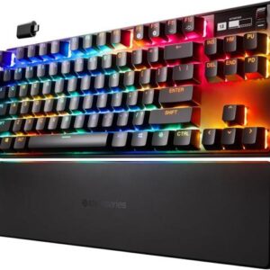 SteelSeries Apex Pro TKL Wireless HyperMagnetic Gaming Keyboard — World's Fastest Keyboard — Esports Tenkeyless — OLED Screen — Adjustable Actuation —