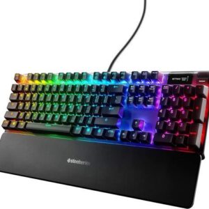 SteelSeries Apex Pro USB Mechanical Gaming Keyboard Adjustable Actuation Switches Worlds Fastest Mechanical Keyboard OLED Smart Display RGB