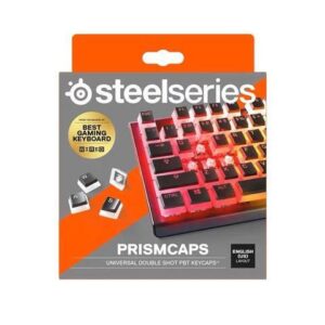 SteelSeries PRISMCAPS - Double Shot Pudding-Style Keycaps - Durable PBT Thermoplastic - Compatible with a Wide Range of Mechanical Keyboards - Black