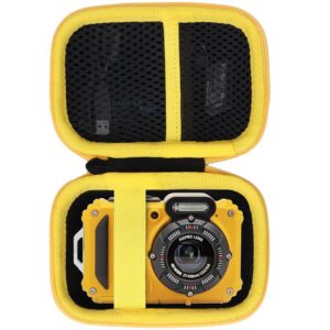 Storage Case Compatible with KODAK PIXPRO WPZ2 Rugged Waterproof Shockproof Dustproof Digital Camera (Black + Yellow Case)