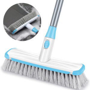 SUGARDAY Floor Scrub Brush with Long Handle for Cleaning Shower Bathroom Kitchen Tub Deck Brush