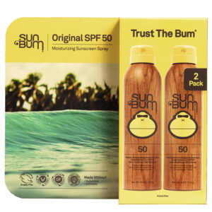 Sun Bum Sunscreen Spray, SPF 50, 5 Ounce (Pack of 2)