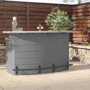 Suncast Backyard Oasis Resin Plastic Outdoor Bar BMEB2500D