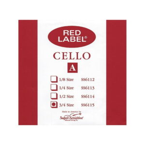 Super Sensitive Red Label Series Cello A String 3/4 Size, Medium
