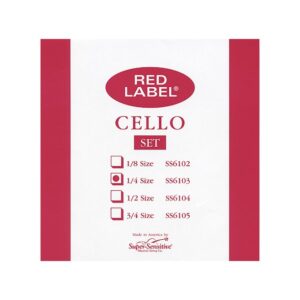 Super Sensitive SS6103 Red Label Medium Cello String Set 1/4