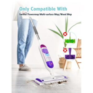 Surface Mopping Pad Refills for Swiffer PowerMop Disposable Microfiber Pads for Tile, Vinyl, Laminate & Hardwood Floors, 24 Count