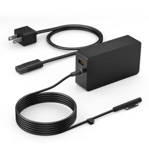 Surface Pro Charger 65W, Surface Laptop Charger for Microsoft Surface Pro 9/8/7+/7/6/5/4/3/X, Surface Laptop 5/4/3/2/1/Studio, Surface Book 2/1, Surface Go 3/2/1 with 8.8ft...