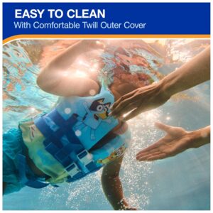 SwimWays Bluey Life Jacket, US Coast Guard Approved Kids Swim Vest, 33-55 lbs, Bluey