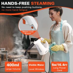 SXHY Steam Cleaner, Handheld Steamer for Cleaning, Multipurpose Pressurized Steam Cleaners for Home Use with Continuous Steam Lock, Carpet,Windows,and 11 Accessory Kit to Remove...