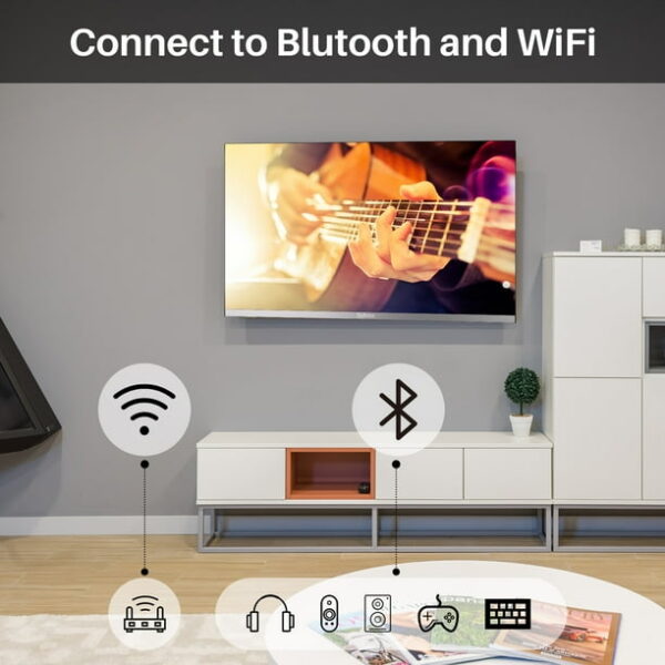 SYLVOX 22 inch Smart RV T, 12 Vot V with DVD Player, 1080P FHD Smart Android Tv, Free Download Apps, Support Wif Bluetoot (Limo Series)