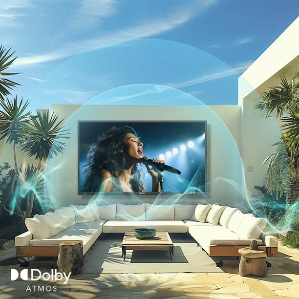 SYLVOX 43'' Outdoor TV, 4K UHD Smart TV with Google OS, IP55 Weatherproof TV with 1000nits brightness Dolby Vision Voice Remote Chromecast for Yard, Patio, Garden (Deck Pro QLED...