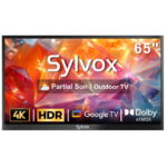 SYLVOX 65" Outdoor TV, 4K UHD Google TV for Partial Sun Outside with 1000nit Brightness, IP55 Weatherproof, Dolby Atmos, Voice Remote (Deck Pro 2.0)