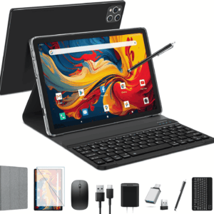 Tablet Android 14 Tablet,10 Inch Android Tablet with Keyboard,5G WiFi Tablet,128GB ROM+16GB RAM (8+8Virtual) +1TB TF Expand,Octa-Core Processor,13MP+8MP Camera,Bluetooth,GPS,FHD...