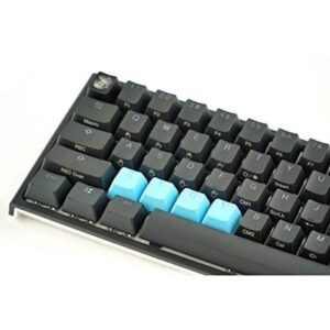 taihao rubber gaming keycaps zxcv - neon blue
