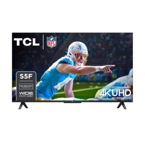 TCL 43-Inch Class S5 UHD 4K LED Smart TV with Fire TV (43S551F, 2024 Model), Dolby Vision, HDR PRO+, Dolby Atmos, Alexa Built-in with Voice Remote, Apple AirPlay 2...