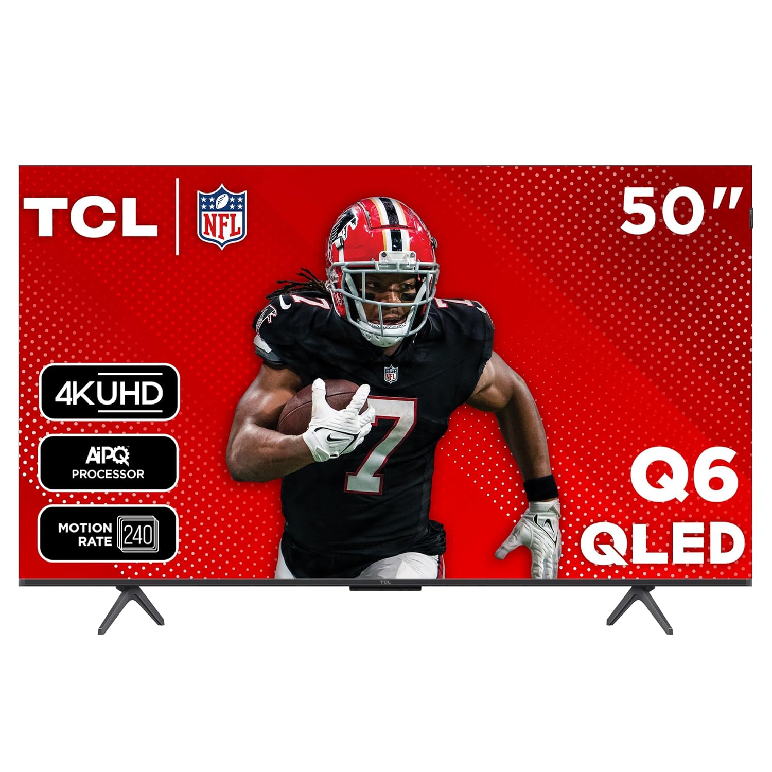 TCL 50-Inch Q65 QLED 4K UHD Smart TV with Google TV (50Q651G-CA, 2024 Model) Dolby Vision, Dolby Atmos, HDR Pro+, Voice Remote, Works with Alexa, Streaming Television