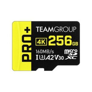 Team 256GB PRO+ microSDXC UHS-I/U3 Class 10 Memory Card with Adapter, compatible with Nintendo-Switch, Steam Deck, and ROG Ally, Speed Up to 160MB/s