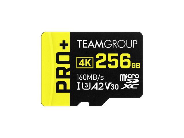 Team 256GB PRO+ microSDXC UHS-I/U3 Class 10 Memory Card with Adapter, compatible with Nintendo-Switch, Steam Deck, and ROG Ally, Speed Up to 160MB/s