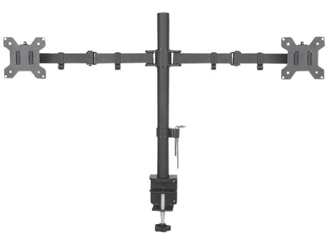 Techly ICA-LCD 382-D Desk Stand for 2 Monitors 13"-27" Side by Side with Clamp