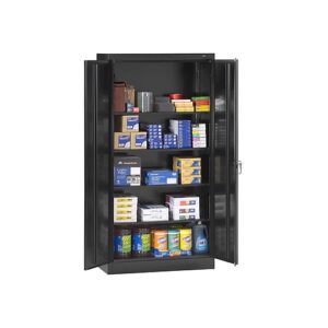Tennsco 72" Steel Storage Cabinet with 5 Shelves, Black (7218-BLK)