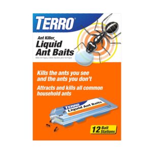 TERRO Ant Killer Bait Stations T300B - Liquid Bait to Eliminate Ants - 12 Count Stations for Effective Indoor Ant Control