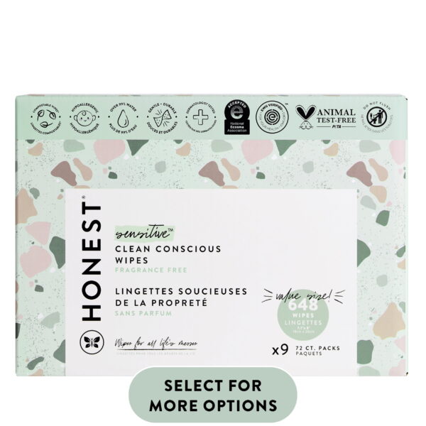 The Honest Company, Plant-Based Baby Wipes, Fragrance-Free, 648 Count (Select for More Options) The Honest Company, Plant-Based Baby Wipes, Fragrance-Free, 648 Count (Select for More Options)