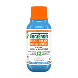 TheraBreath Fresh Breath Oral Rinse, Travel Size, Clinically Shown to Fight Bad Breath for 12 Hours. Alcohol-Free & Dye-Free Mouthwash, Certified Vegan, Halal, Kosher &...