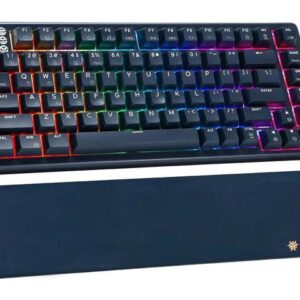 Three-Mode Mechanical Keyboard, RGB Backlit Gaming Keyboard, 2.4G Wireless/Bluetooth/Type-C Wired, Hot Swappable Red Switches, 83-Key TKL Compact