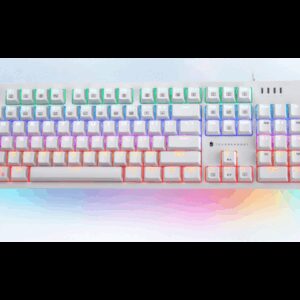 Thunderobot KG3104R Glaze white Red switch 104 keys Mechanical Gaming Keyboard