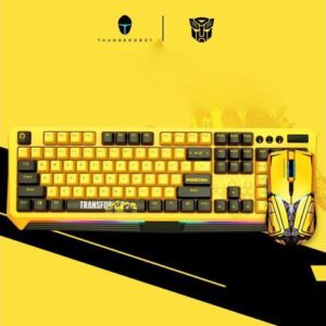 THUNDEROBOT KG8104R Bumblebee Co branded E-sports Mechanical Keyboard Set Wired and Wireless Dual Mode Mouse