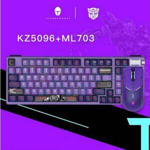 Thunderobot Megatron keyboard mouse kit, KZ5096 usb, wireless (2.4G), Bluetooth three -mode connection, 96 key non -conflict mechanical keyboard,