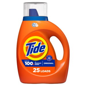 Tide Laundry Detergent Liquid, Original Scent, 34 fl oz, 25 Loads HE Compatible