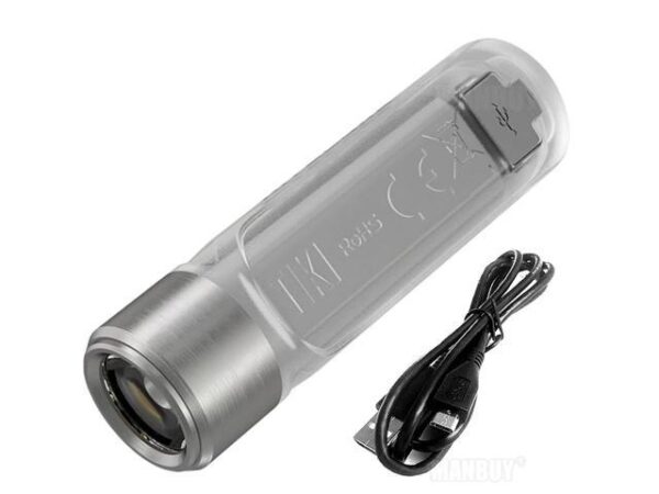 TIKI CRI White + UV Light Rechargeable LED Keylight 300 Lumens Built-in Li-ion Battery Mini Body Fingertips Flashlight TIKI CRI White + UV Light Rechargeable LED Keylight 300 Lumens Built-in Li-ion Battery Mini Body Fingertips Flashlight