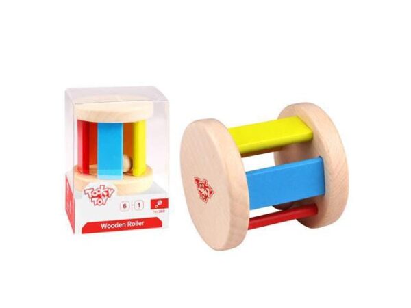 TKC269 - WOODEN RATTLE ROLLER TKC269 - WOODEN RATTLE ROLLER