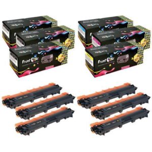 TN221 / TN225 Brother Compatible Set + 2 Black | 6 Cartridges TN 221 / 225 | HL 3140CW 3150CDN 3150CDW 3170CDW 3180CDW / DCP 9020 9020CDW 9020CDW /