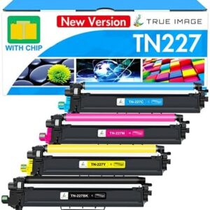 TN227 TN-227BK/C/M/Y High Yield Toner Cartridge 4 Pack: Compatible for Brother TN223 TN-223BK/C/M/Y TN-227 TN 227BK/C/M/Y 227 for HL-L3270CDW HL-L3210CW MFC-L3770CDW HL-L3290CDW...