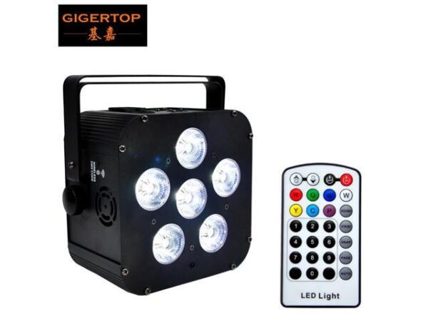 TP-B04 Black Color Case 6x18W RGBWA UV 6IN1 Battery Wireless Led Par Light Square Shape Low Noise Cooling Fan 100V-220V TP-B04 Black Color Case 6x18W RGBWA UV 6IN1 Battery Wireless Led Par Light Square Shape Low Noise Cooling Fan 100V-220V