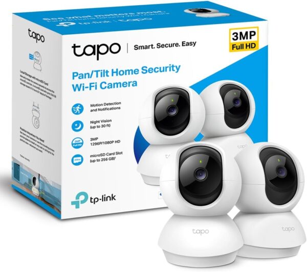 TP-Link Tapo 2K Pan/Tilt Indoor Security WiFi Camera, Baby & Pet Camera w/ 360° Motion Tracking, 2-Way Audio, Night Vision, Cloud & Local Storage (Up to 256 GB), Works w/ Alexa... TP-Link Tapo 2K Pan/Tilt Indoor Security WiFi Camera, Baby & Pet Camera w/ 360° Motion Tracking, 2-Way Audio, Night Vision, Cloud & Local Storage (Up to 256 GB), Works w/ Alexa...