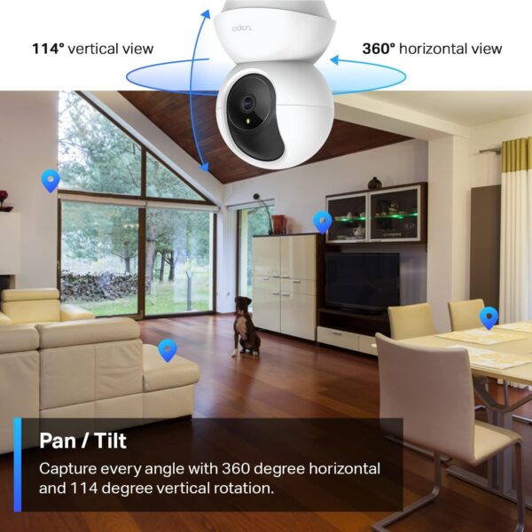 TP-Link Tapo 2K Pan/Tilt Indoor Security WiFi Camera, Baby & Pet Camera w/ 360° Motion Tracking, 2-Way Audio, Night Vision, Cloud & Local Storage (Up to 256 GB), Works w/ Alexa...