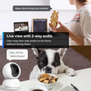 TP-Link Tapo 2K Pan/Tilt Indoor Security WiFi Camera, Baby & Pet Camera w/ 360° Motion Tracking, 2-Way Audio, Night Vision, Cloud & Local Storage (Up to 256 GB), Works w/ Alexa...