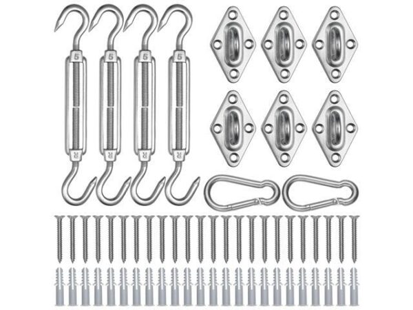 Triangle Sun Shade Sail Hardware Kit 304 Anti-Rust Stainless Steel Garden 2 Pack Triangle Sun Shade Sail Hardware Kit 304 Anti-Rust Stainless Steel Garden 2 Pack