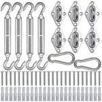 Triangle Sun Shade Sail Hardware Kit 304 Anti-Rust Stainless Steel Yard 2 Pack