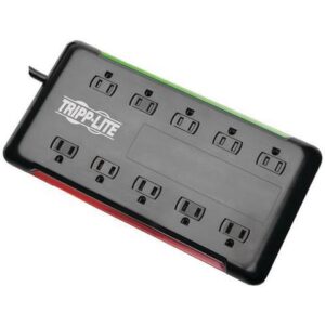 Tripp Lite 10-Outlet Surge Protector Power Strip 6 ft. Cord 2880 Joules Black (TLP1006B)