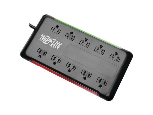 Tripp Lite 10-Outlet Surge Protector Power Strip 6 ft. Cord 2880 Joules Black (TLP1006B)