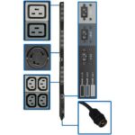 Tripp Lite 14.4kW 208V 3-Phase Basic PDU - 45 Outlets (36 C13, 6 C19, 3 L6-30R), Hubbell 50A CS8365C Input, 6 ft. Cord, 70 in. 0U, TAA (PDU3V6H50A)