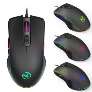TROPRO RGB Gaming Mouse, 6400 dpi, Ergonomic Hand Grips, RGB Backlit Optical Wired Gaming Mouse 7 Programmable Buttons